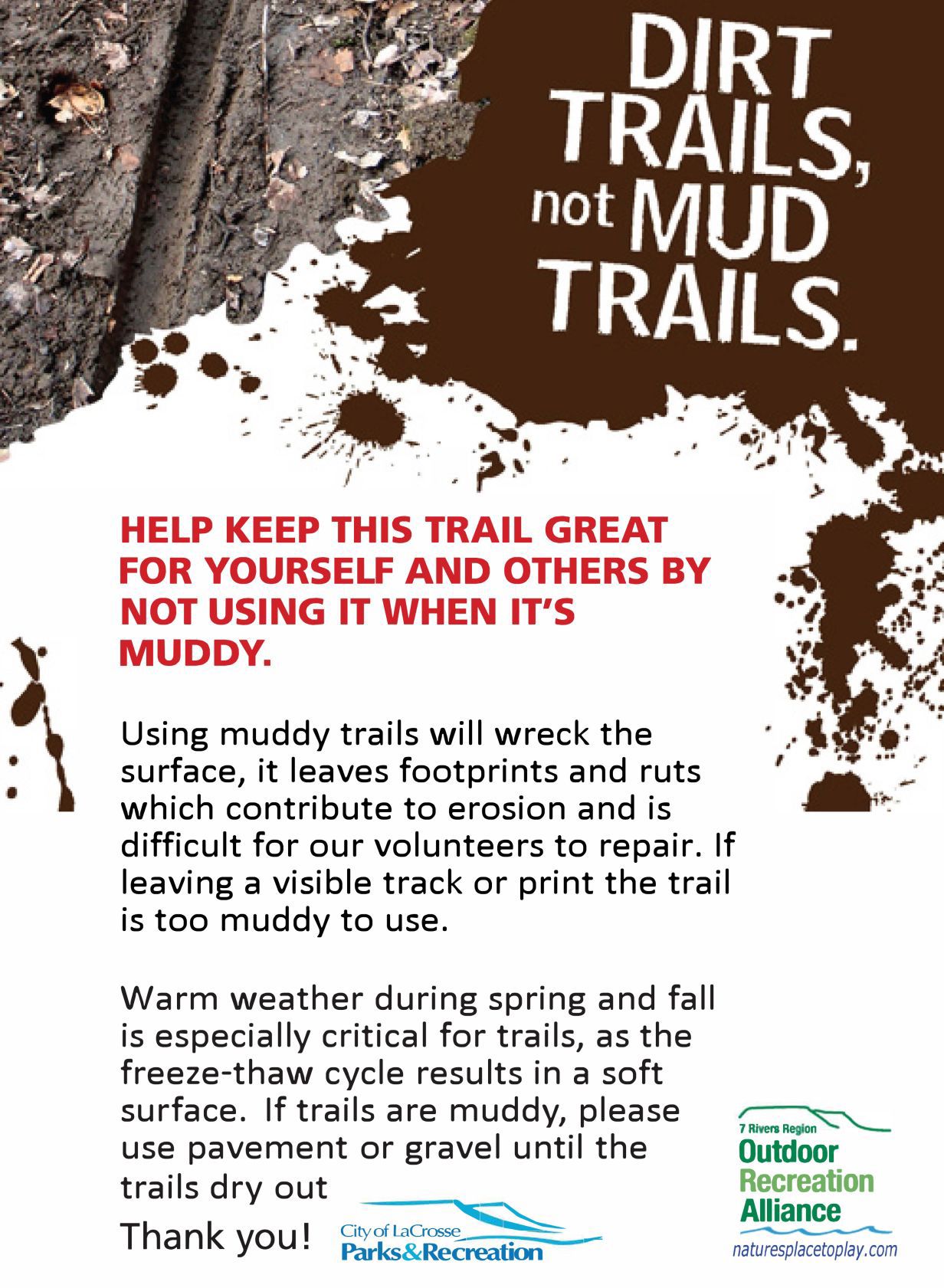 Trail closure graphic